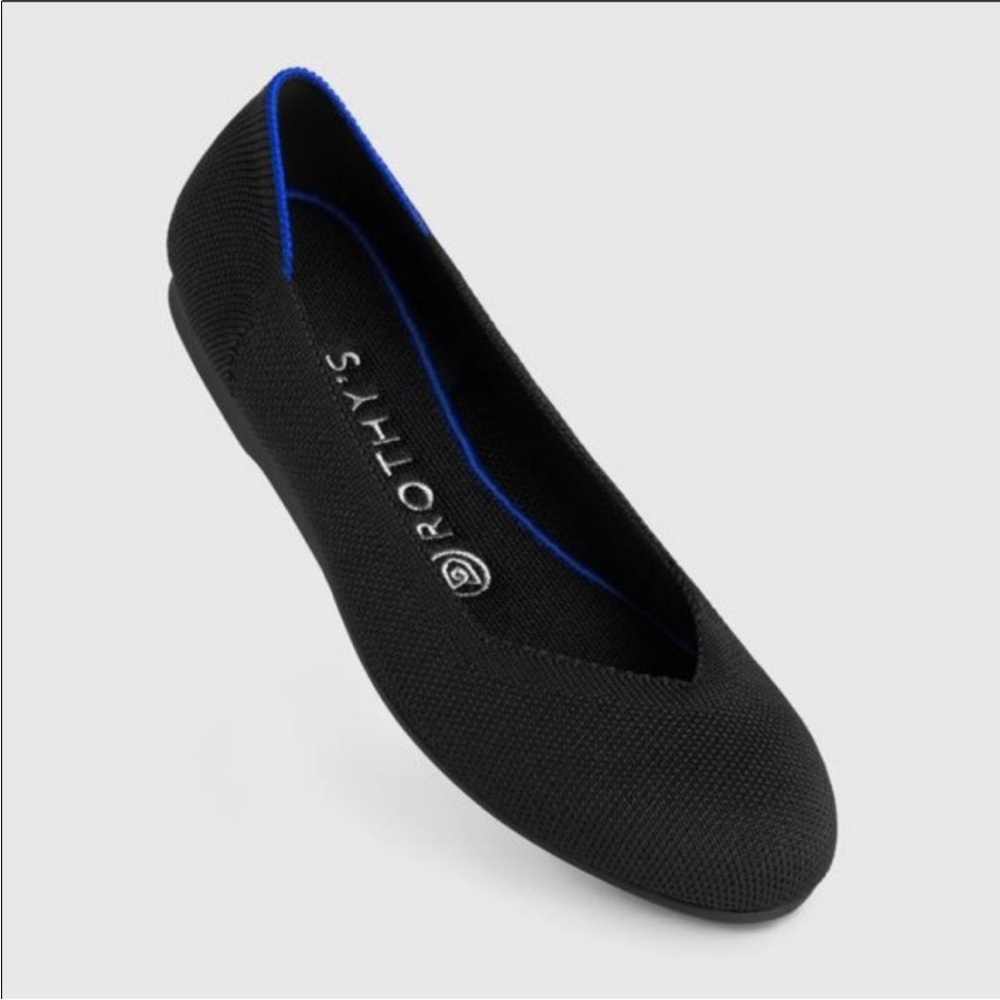 Rothy’s The Flat Round Toe Flats Black Size 10